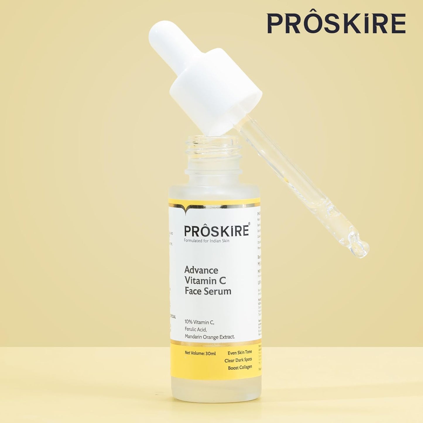 Proskire Vitamin C Face Serum – Brightening & Anti-Aging Formula for Glowing Skin - 30 ml Pack