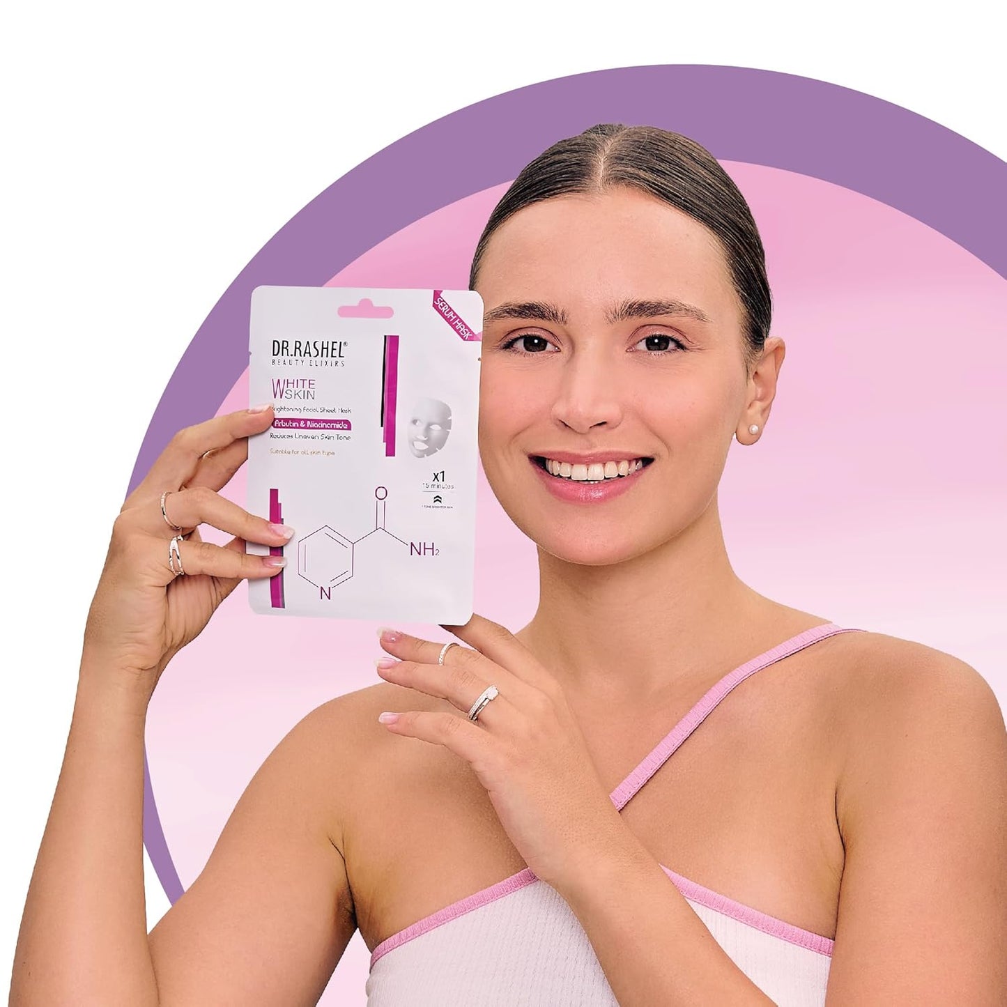 DR.RASHEL White Skin Face Sheet Mask With Serum For Women and Men | All Skin Types | Soft and Healthy Skin | Deep Cleansing & Oil Control | Repairing & Nourishment | Soothing And Hydrating | Paraben Free | Pack Of 3 | 20 Grams Each