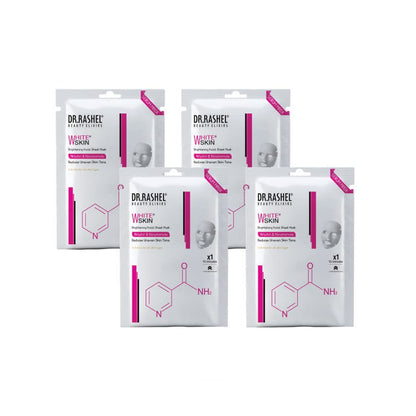 DR.RASHEL White Skin Face Sheet Mask With Serum For Women and Men | All Skin Types | Soft and Healthy Skin | Deep Cleansing & Oil Control | Repairing & Nourishment | Soothing And Hydrating | Paraben Free | Pack Of 3 | 20 Grams Each