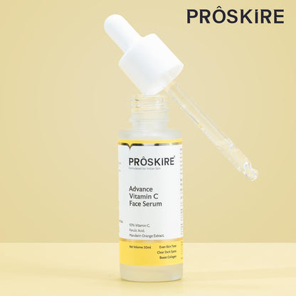 Proskire Vitamin C Face Serum – Brightening & Anti-Aging Formula for Glowing Skin - 30 ml Pack