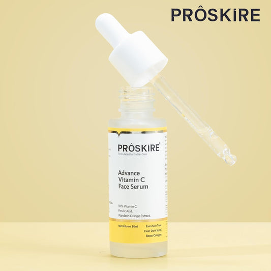 Proskire Vitamin C Face Serum – Brightening & Anti-Aging Formula for Glowing Skin - 30 ml Pack