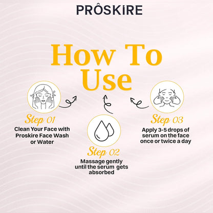 Proskire Vitamin C Face Serum – Brightening & Anti-Aging Formula for Glowing Skin - 30 ml Pack