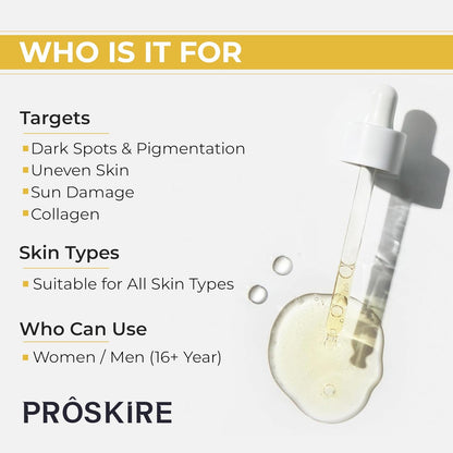 Proskire Vitamin C Face Serum – Brightening & Anti-Aging Formula for Glowing Skin - 30 ml Pack