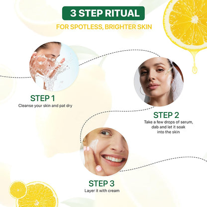 Nature's Essence Bright Glow Vitamin C Face Serum for Men & Women | Brightens & Gives Glow | Fades Dark Spots | Vitamin C Serum for Glowing Skin | For All Skin Types | Beginner Friendly| 12ml