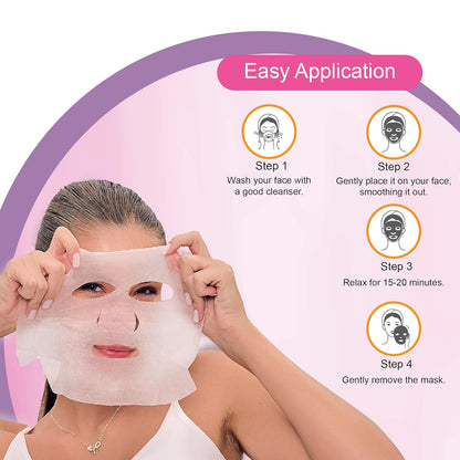 DR.RASHEL White Skin Face Sheet Mask With Serum For Women and Men | All Skin Types | Soft and Healthy Skin | Deep Cleansing & Oil Control | Repairing & Nourishment | Soothing And Hydrating | Paraben Free | Pack Of 3 | 20 Grams Each