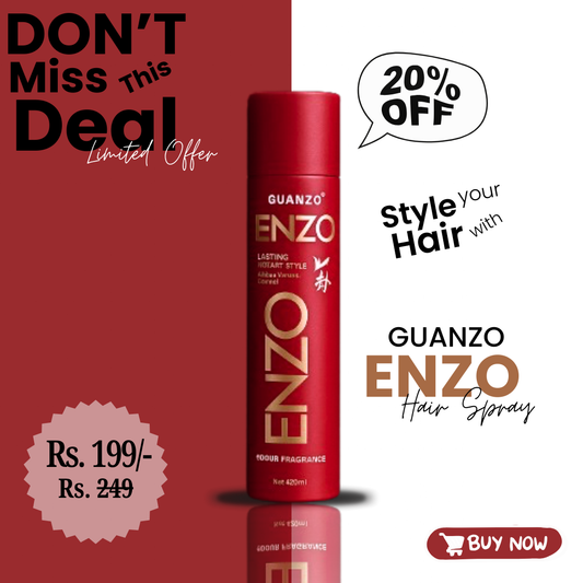 Guanzo Enzo Extra Hold Hair Spray – Protects and Styles All Day Long